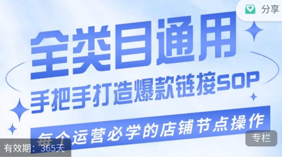 单品爆款打造实操运营，单品爆款从&ldquo;0&rdquo;-&ldquo;1&rdquo;手把手演练运营步骤