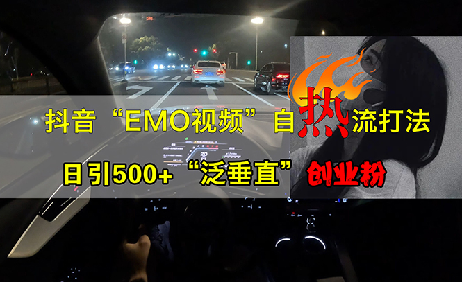 （13029期）抖音EMO视频自热打法，日引500+&ldquo;泛垂直&rdquo;创业粉