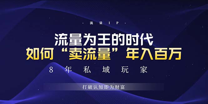 （13433期）未来如何通过&ldquo;卖流量&rdquo;年入百万，跨越一切周期绝对蓝海项目