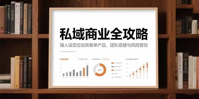 （15294期）私域商业全攻略，强人设定位加高客单产品，团队搭建与风险管控