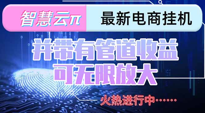 （15314期）智慧云&pi;电脑挂机单机每天收益300&mdash;500+ 并带有团队管道收益 可无限放大