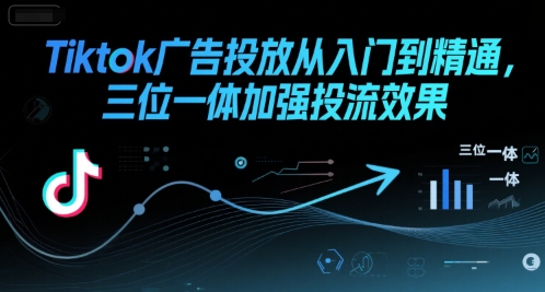 Tiktok广告投放从入门到精通，三位一体加强投流效果