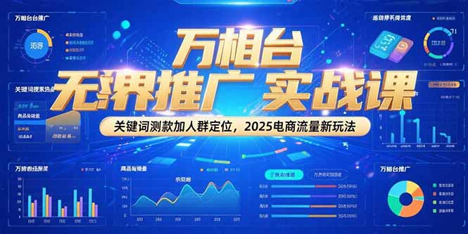 （15192期）万相台无界推广实战课，关键词测款加人群定位，2025电商流量新玩法