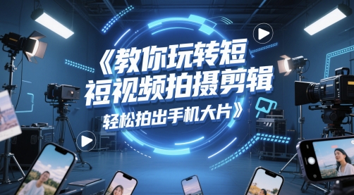 教你玩转短视频拍摄剪辑，轻松拍出手机大片
