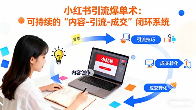 （16362期）小红书引流爆单术：构建一套低成本 可持续的&ldquo;内容-引流-成交&rdquo;闭环系统