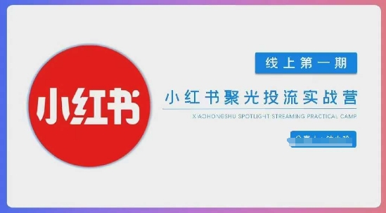 小红书聚光陪跑第一期，教你从0到1玩转小红书聚光投流，搭建小红书付费投流团队，更快的见到效果