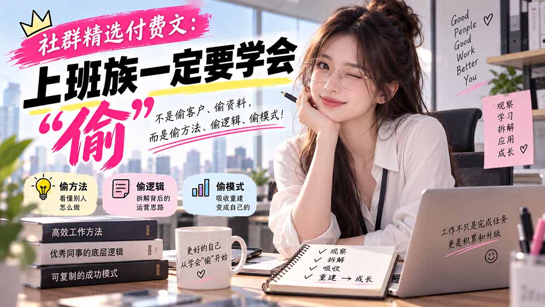 （20423期）社群精选付费文：上班族一定要学会&ldquo;偷&ldquo;