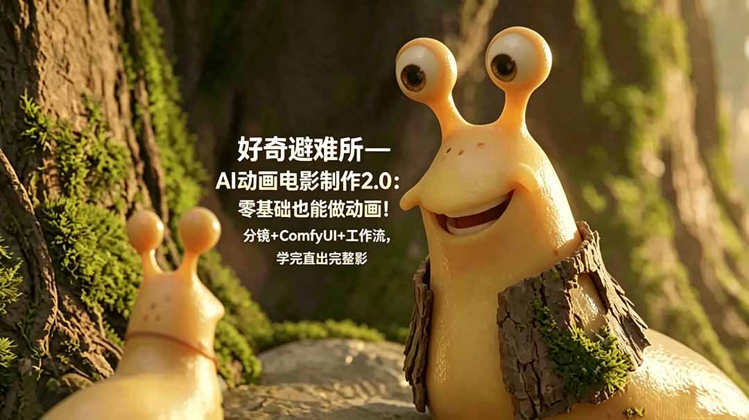 （18924期）好奇避难所&mdash;AI动画电影制作2.0：零基础也能做动画！分镜+ComfyUI+工作流，学完直出完整影片