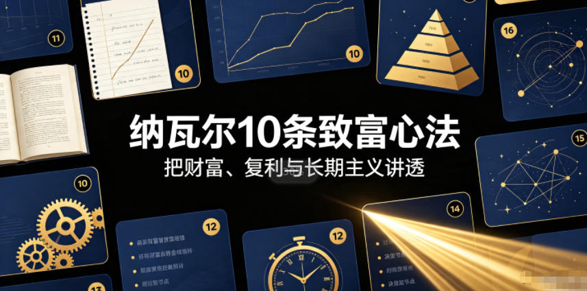 付费文章：纳瓦尔10条致富心法