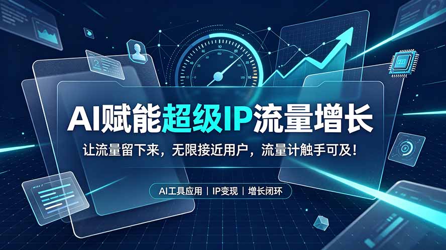 （19453期）AI赋能超级IP流量增长：让流量留下来，无限接近用户，流量计触手可及！