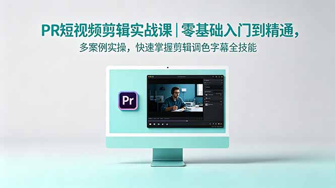 （18633期）PR短视频剪辑实战课｜零基础入门到精通，多案例实操，快速掌握剪辑调色字幕全技能