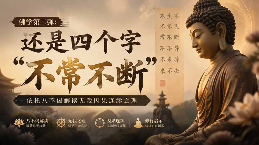 （19779期）付费文章：佛学第二弹：还是四个字&ldquo;不常不断&rdquo;依托八不偈解读无我因果连续之理