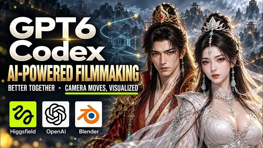 （20561期）GPT-6 Astra&times;Codex高智能制作视频！联手Higgsfield，运镜可视化实战